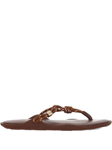  Flòwze Knotted Flat Sandals - Brown 