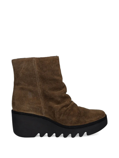  Fly London Wedge-heel Side-zip Boots - Brown 