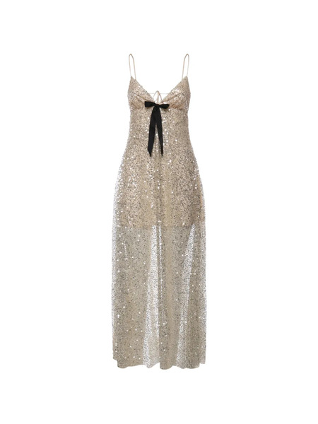  For Love And Lemons Clara Sequin Maxi Dress - Neutrals 