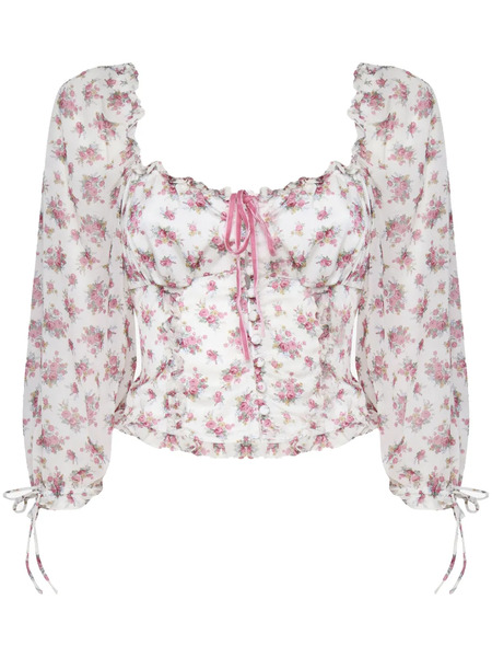  For Love And Lemons Etienne Top - White 