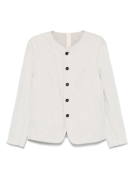  Forme D'expression Collarless Jacket - White 