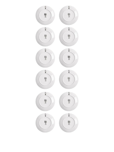  Fornasetti Adam Plate Set (set Of 12) - Grey 