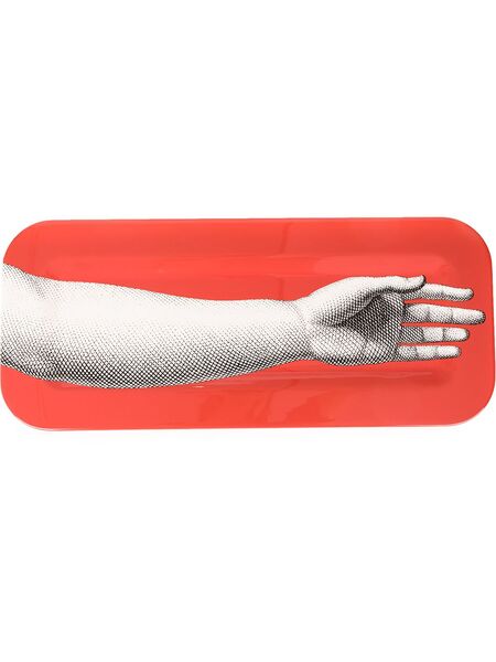  Fornasetti Arm Print Tray - Red 