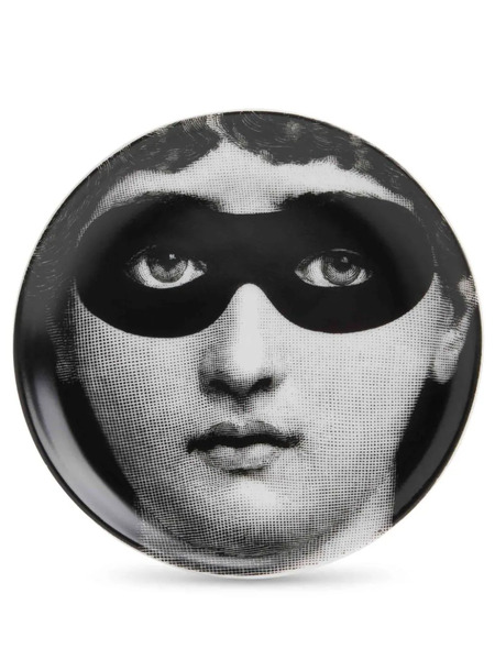  Fornasetti Bandit Print Coaster - Black 