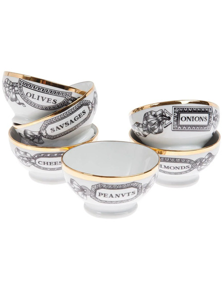  Fornasetti Bowl Set - White 