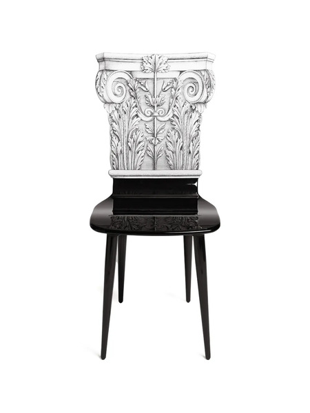  Fornasetti Capitello Corinzio Chair - Black 