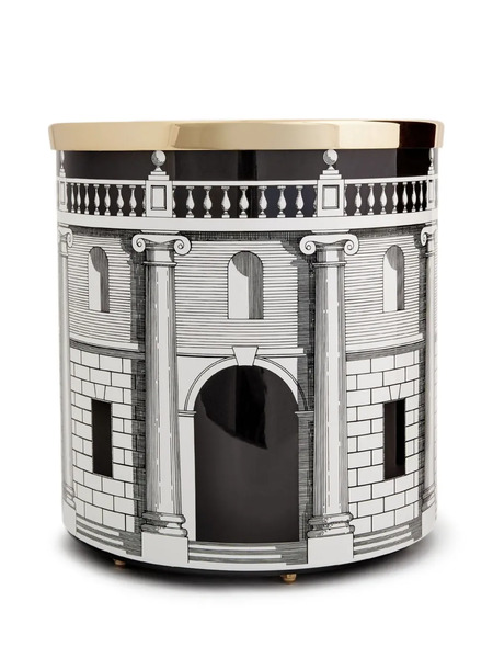  Fornasetti Castle-print Paper Basket - Black 