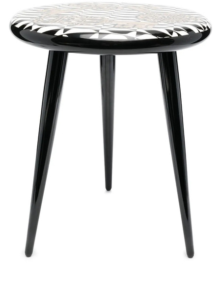  Fornasetti Chiavi E Losanghe Stool - Black 