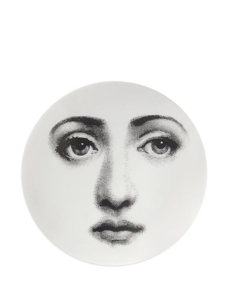  Fornasetti Face-print Round Box - White 
