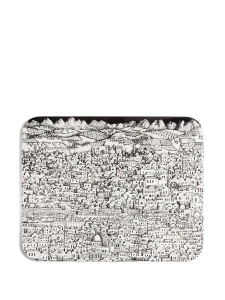  Fornasetti Gerusalemme Tray - White 