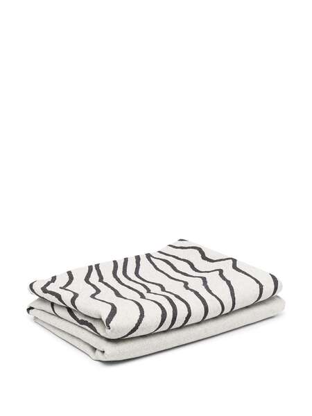  Fornasetti Graphic-print Fringed Throw - White 