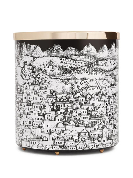  Fornasetti Jerusalem Paper Basket - Black 