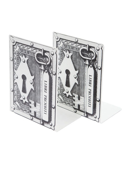  Fornasetti Libri Proibiti Bookends - Black 