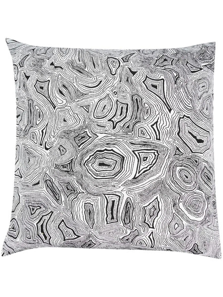  Fornasetti Linear-print Cushion - White 