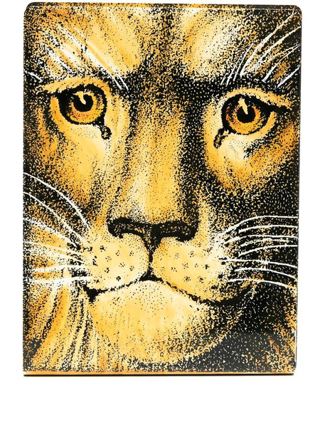  Fornasetti Lion-head Print Bookends - Yellow 
