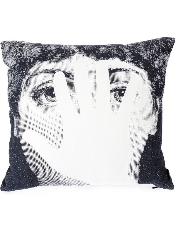  Fornasetti Mano Photograph-print Cushion - White 