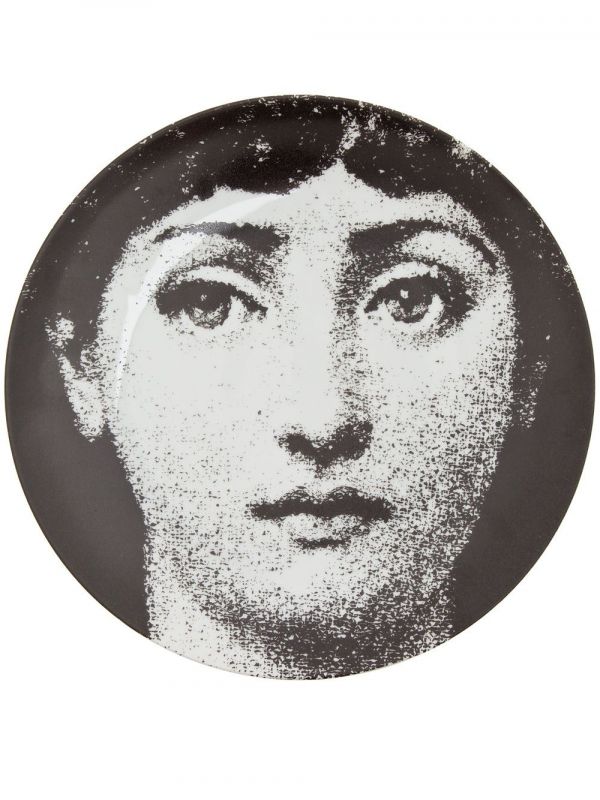  Fornasetti Plate - Black 