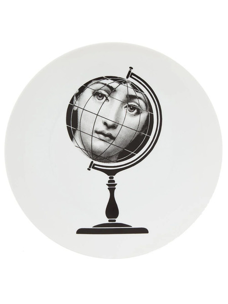  Fornasetti Printed China Plate - White 