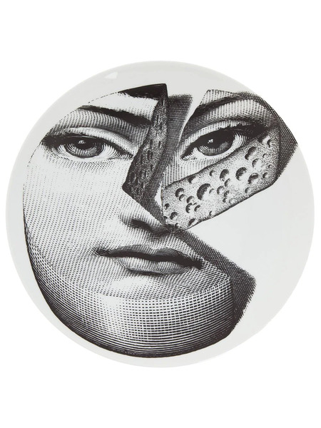  Fornasetti Printed China Plate - White 