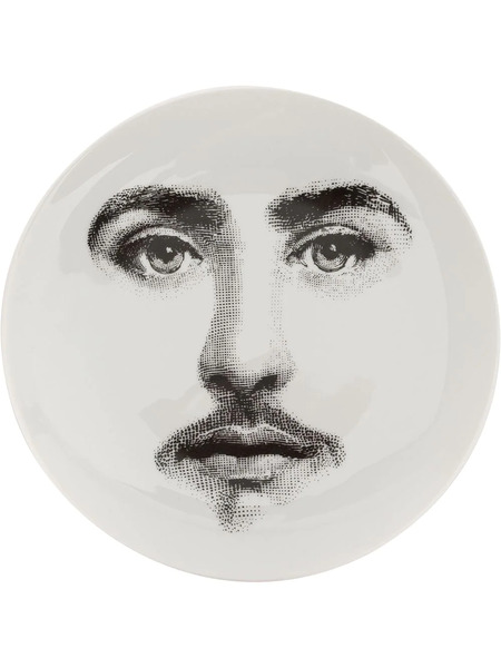  Fornasetti Printed Face Plate - White 