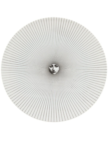  Fornasetti Printed Plate - White 