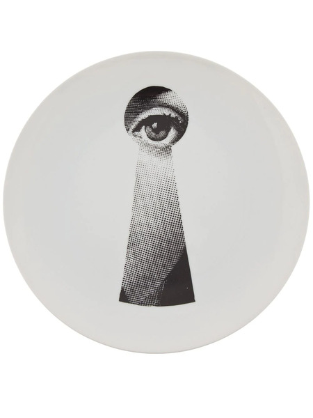 Fornasetti Printed Plate - White 