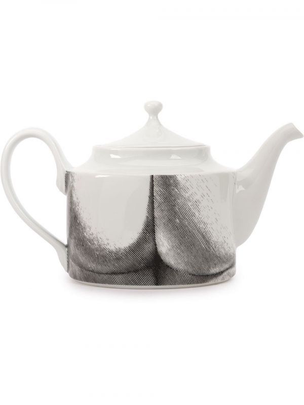  Fornasetti Printed Teapot - White 