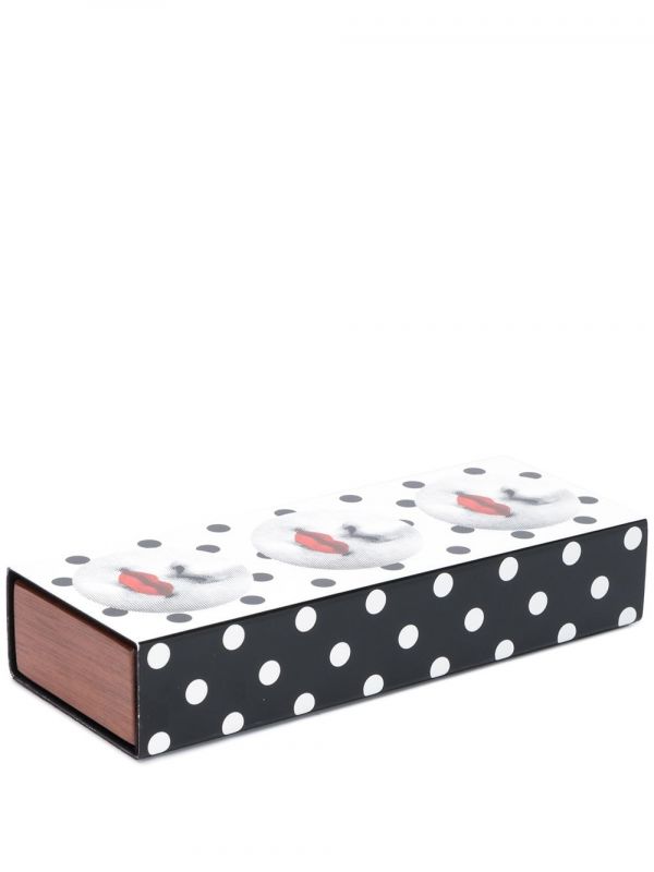  Fornasetti Printed Wooded Box - Black 