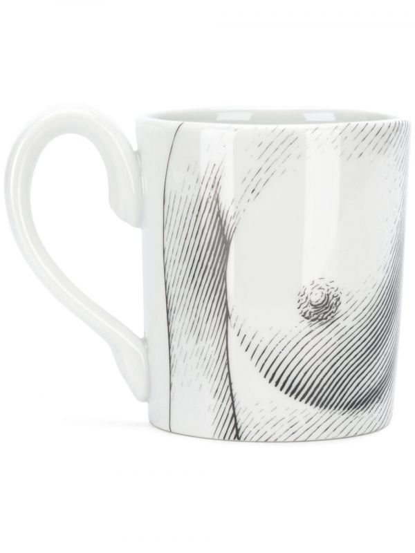  Fornasetti Seno Mug - White 