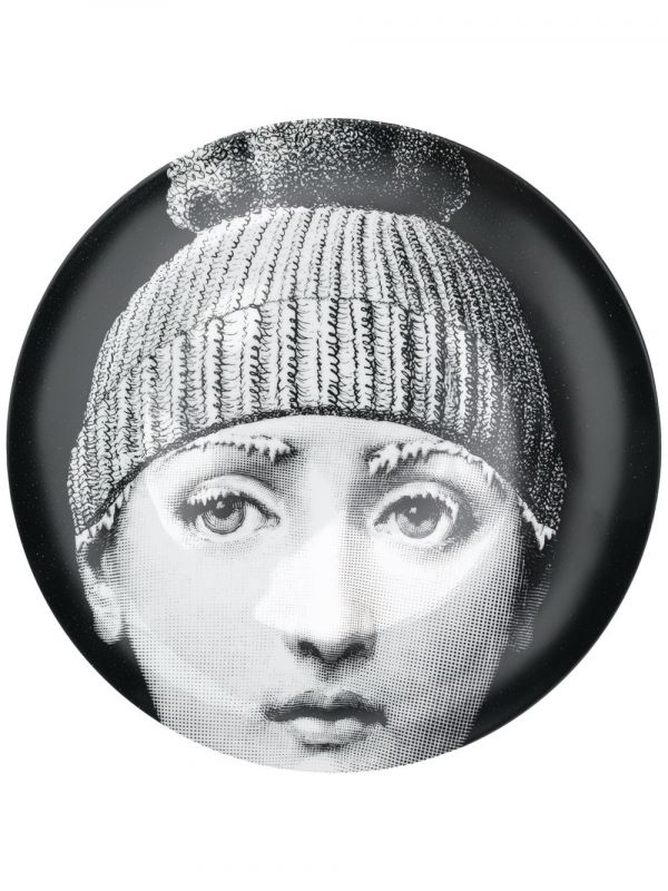  Fornasetti T&v Printed Decorative Plate - White 