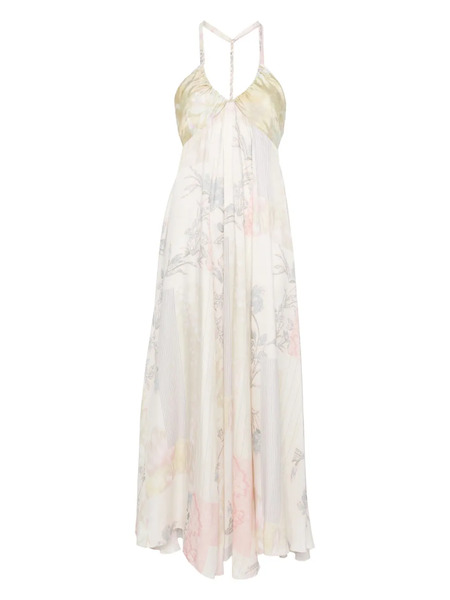  Forte Forte Abstract-print Maxi Dress - Neutrals 