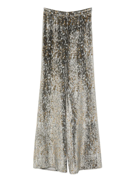  Forte Forte Animal-patterned Wide-leg Trousers - Grey 