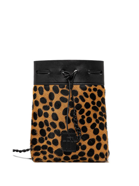  Forte Forte Animal-print Drawstring Bucket Bag - Brown 