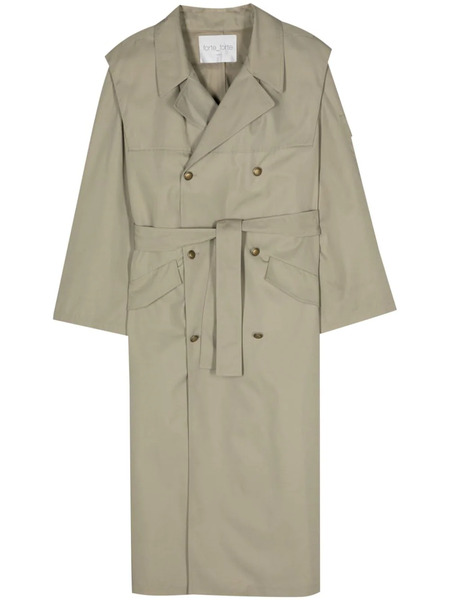  Forte Forte Belted Double-breasted Coat - Green 