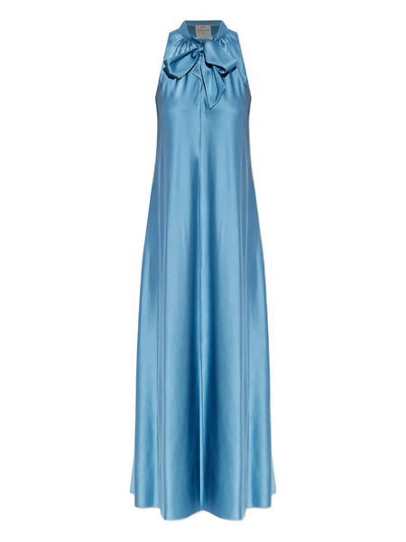  Forte Forte Bow-neck Sleeveless Maxi Dress - Blue 