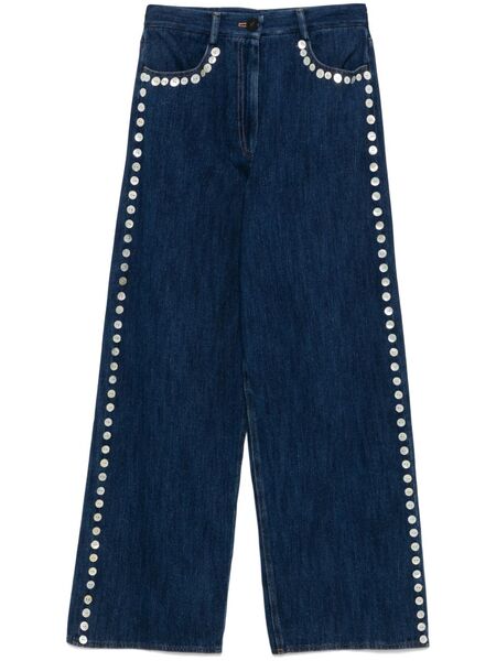  Forte Forte Button-detail Straight-leg Jeans - Blue 