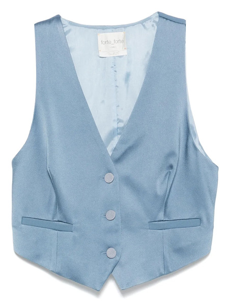  Forte Forte Button-fastening Sleeveless Vest - Blue 