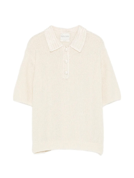  Forte Forte Cashmere Polo Top - Neutrals 