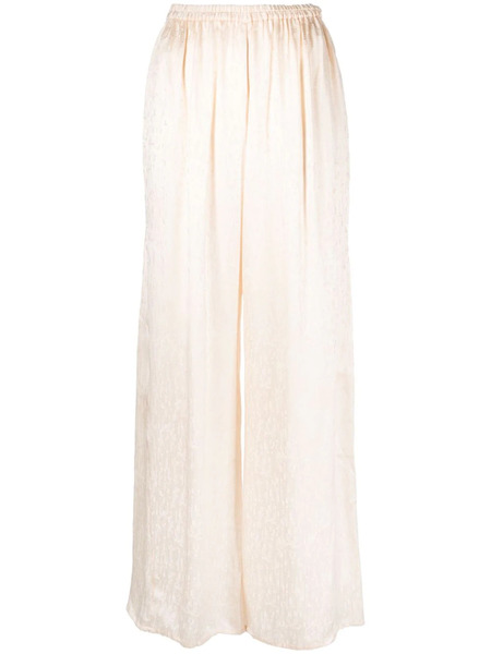  Forte Forte Check-pattern Ruched-detail Satin Palazzo Pants - Neutrals 