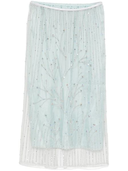  Forte Forte Crystal-embellished Midi Skirt - Grey 