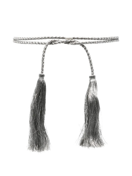  Forte Forte Crystal-embellished Tassel Belt - Grey 