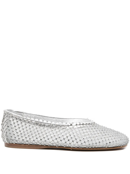  Forte Forte Crystal-mesh Ballet Flats - Silver 