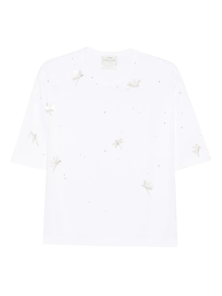  Forte Forte Dragonfly Embellished Short-sleeved T-shirt - White 