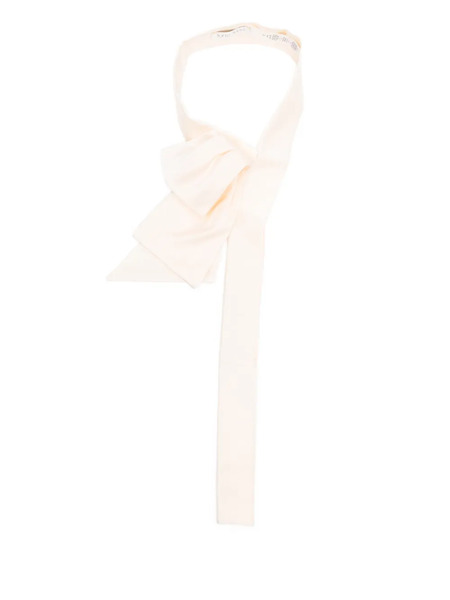  Forte Forte Elasticated Silk Bow Tie - Neutrals 