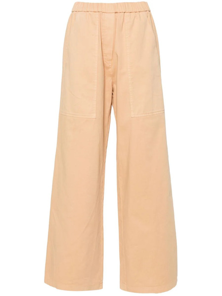  Forte Forte Elasticated-waistband Gabardine Palazzo Pants - Neutrals 