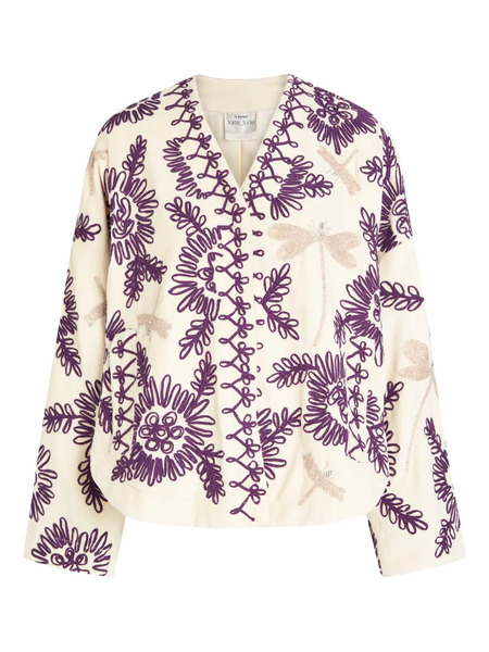  Forte Forte Floral-embroidered Jacket - Neutrals 