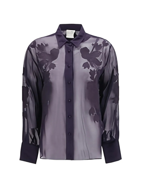 Forte Forte Floral-embroidered Organza Shirt - Purple 