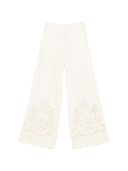  Forte Forte Floral-embroidered Palazzo Pants - Neutrals 