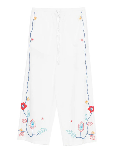  Forte Forte Floral-embroidered Trousers - White 