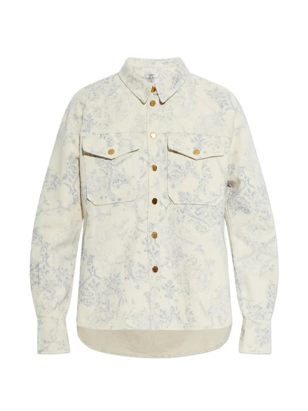  Forte Forte Floral-print Front-pockets Shirt - Neutrals 